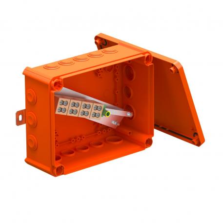 FireBox T250 with plug-in seals, double terminals 225x173x86 |  | IP66 | Pastel orange; RAL 2003