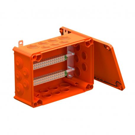 FireBox T350, with plug-in seals, for data technology, 4x32 267x182x110 | 10 | IP66 | Pastel orange; RAL 2003