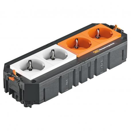 UTC4 with 2+2 protective contact sockets, 2 sockets with surge protection 218