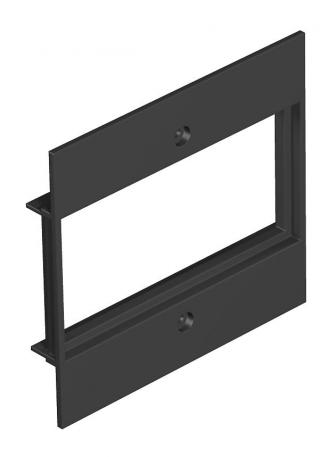 Cover plate, Telitank T12L, Modul 45® installation opening Graphite black; RAL 9011