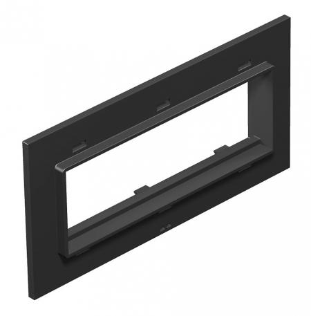 Cover plate, Telitank T4L/T8NL, Modul 45® installation opening Graphite black; RAL 9011