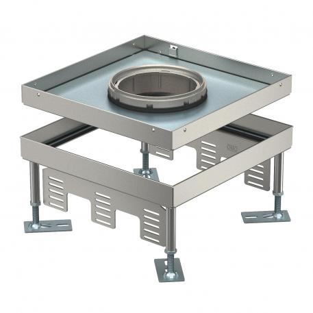 Height-adjustable cassette for tube body, RKFN, stainless steel 105 | 150 | 20 | 105 | Lowerable tube body | 9