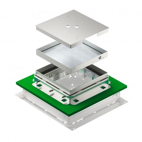 Height-adjustable, decouplable cassette for inspection opening, stainless steel 136 | 442 | 25 |  | No cable outlet | 9