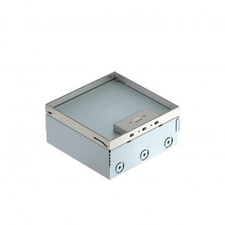 UDHOME4 floor box, with universal support UT3 45 3, triple VDE, stainless steel 15